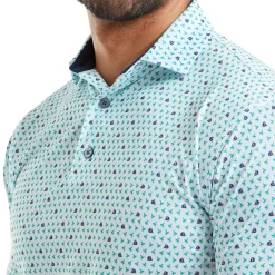 FootJoy Men's Flying Wasp Print Lisle Golf Polo Shirt