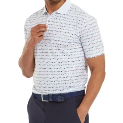 FootJoy Men's Golf Course Doodle Pique Golf Polo Shirt