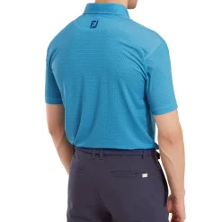 FootJoy Men's Octagon Print Lisle Golf Polo Shirt