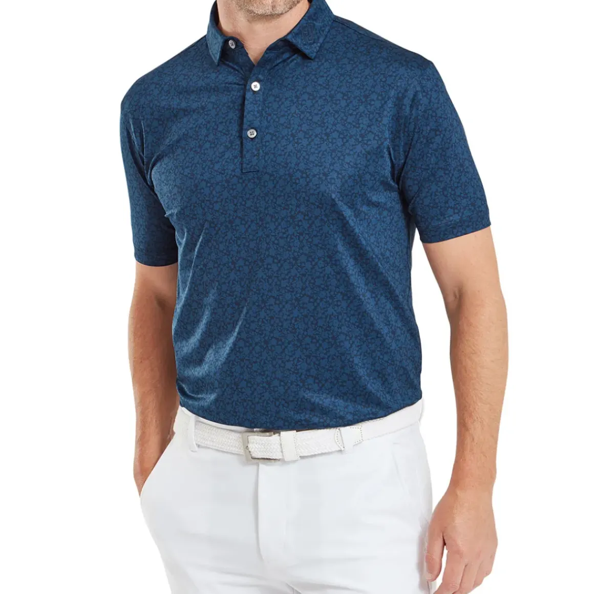 FootJoy Men's Painted Floral Golf Polo Shirt