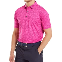 FootJoy Men's Painted Floral Golf Polo Shirt