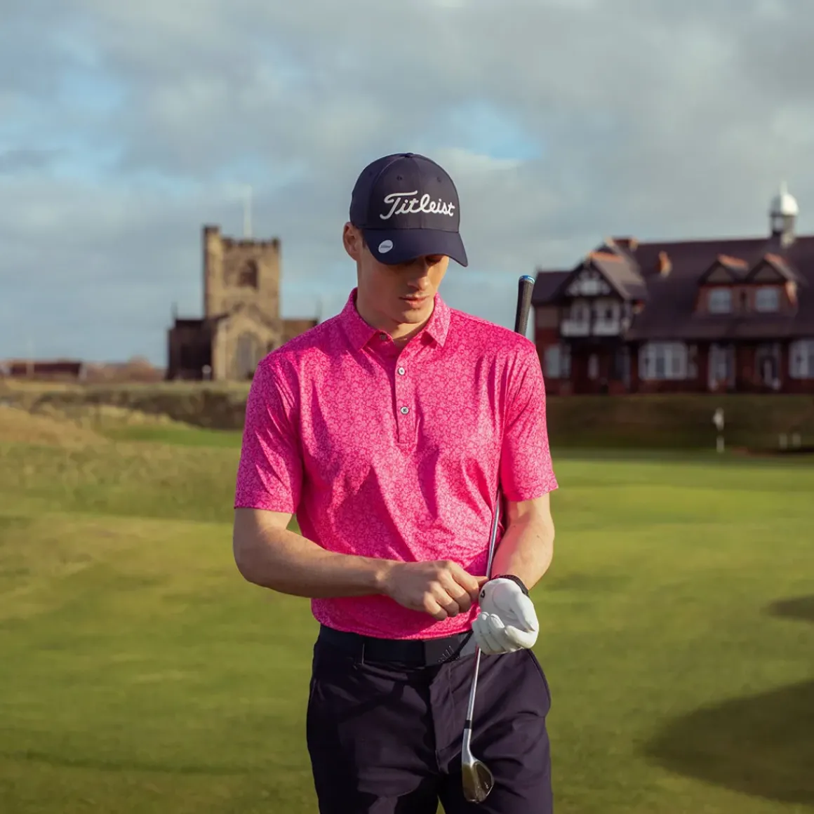 FootJoy Men's Painted Floral Golf Polo Shirt