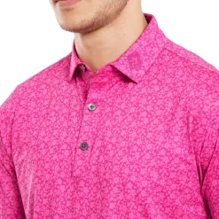 FootJoy Men's Painted Floral Golf Polo Shirt