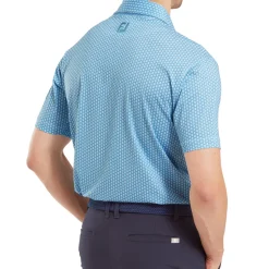 FootJoy Men's Scallop Shell Foulard Lisle Golf Polo Shirt