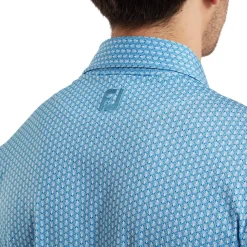 FootJoy Men's Scallop Shell Foulard Lisle Golf Polo Shirt