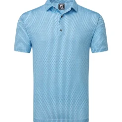 FootJoy Men's Scallop Shell Foulard Lisle Golf Polo Shirt