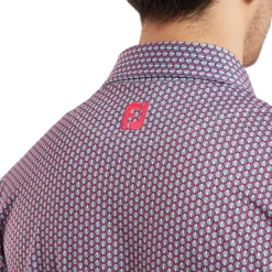 FootJoy Men's Scallop Shell Foulard Lisle Golf Polo Shirt