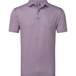 FootJoy Men's Scallop Shell Foulard Lisle Golf Polo Shirt