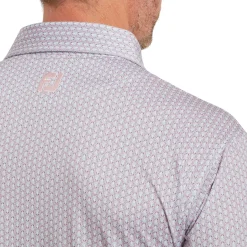 FootJoy Men's Scallop Shell Foulard Lisle Golf Polo Shirt