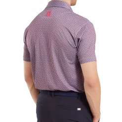 FootJoy Men's Scallop Shell Foulard Lisle Golf Polo Shirt