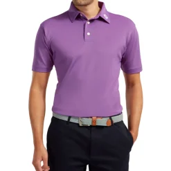 FootJoy Men's Stretch Pique Solid Colour Golf Polo Shirt