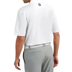 FootJoy Men's Stretch Pique Solid Knit Collar Golf Polo Shirt