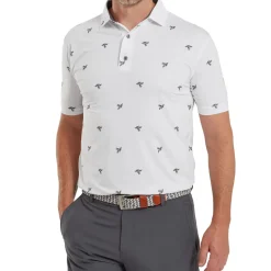 FootJoy Men's Thistle Print Lisle Golf Polo Shirt