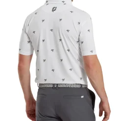 FootJoy Men's Thistle Print Lisle Golf Polo Shirt