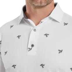 FootJoy Men's Thistle Print Lisle Golf Polo Shirt