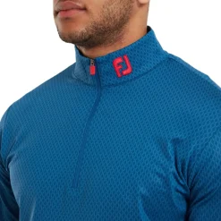 FootJoy Men's Tonal Print Knit Half Zip Golf Midlayer