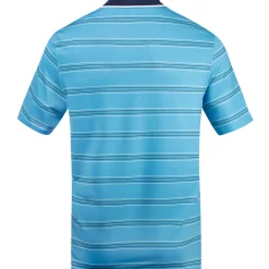 GOLFINO Men's Multi-Stripe Breathable Golf Polo Shirt