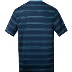 GOLFINO Men's Multi-Stripe Breathable Golf Polo Shirt