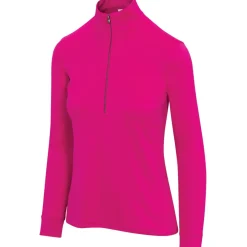 Greg Norman Ladies Clubhouse Half Zip Mock Golf Mid Layer