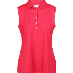 Greg Norman Ladies Freedom Pique Sleeveless Golf Polo Shirt