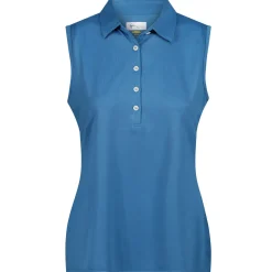 Greg Norman Ladies Freedom Pique Sleeveless Golf Polo Shirt