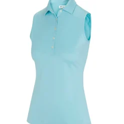 Greg Norman Ladies Freedom Pique Sleeveless Golf Polo Shirt