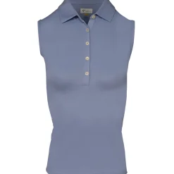 Greg Norman Ladies Freedom Pique Sleeveless Golf Polo Shirt