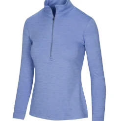 Greg Norman Ladies Half Zip Mock Golf Midlayer