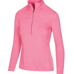 Greg Norman Ladies Half Zip Mock Golf Midlayer