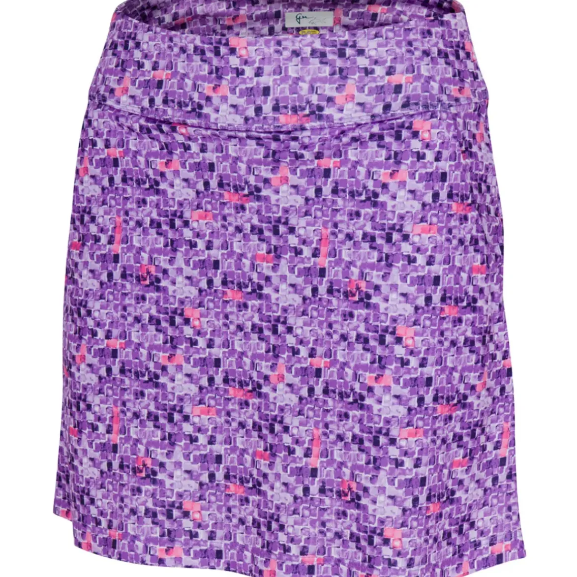 Greg Norman Ladies Tile Print Pull-On Golf Skort