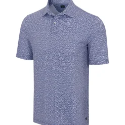 Greg Norman Men's Abstract Shark Tooth Golf Polo Shirt