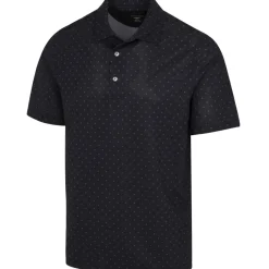 Greg Norman Men's Freedom Micro Pique Spinner Print Golf Polo Shirt