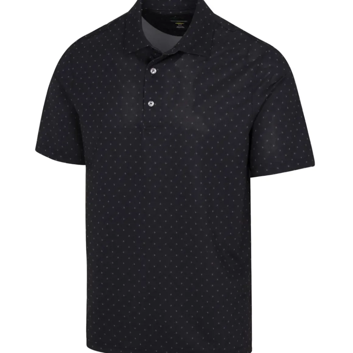 Greg Norman Men's Freedom Micro Pique Spinner Print Golf Polo Shirt