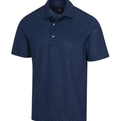 Greg Norman Men's Freedom Micro Pique Spinner Print Golf Polo Shirt