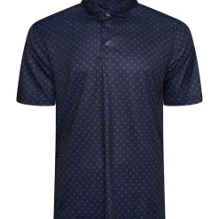 Greg Norman Men's Geo Fan Swirl Golf Polo Shirt