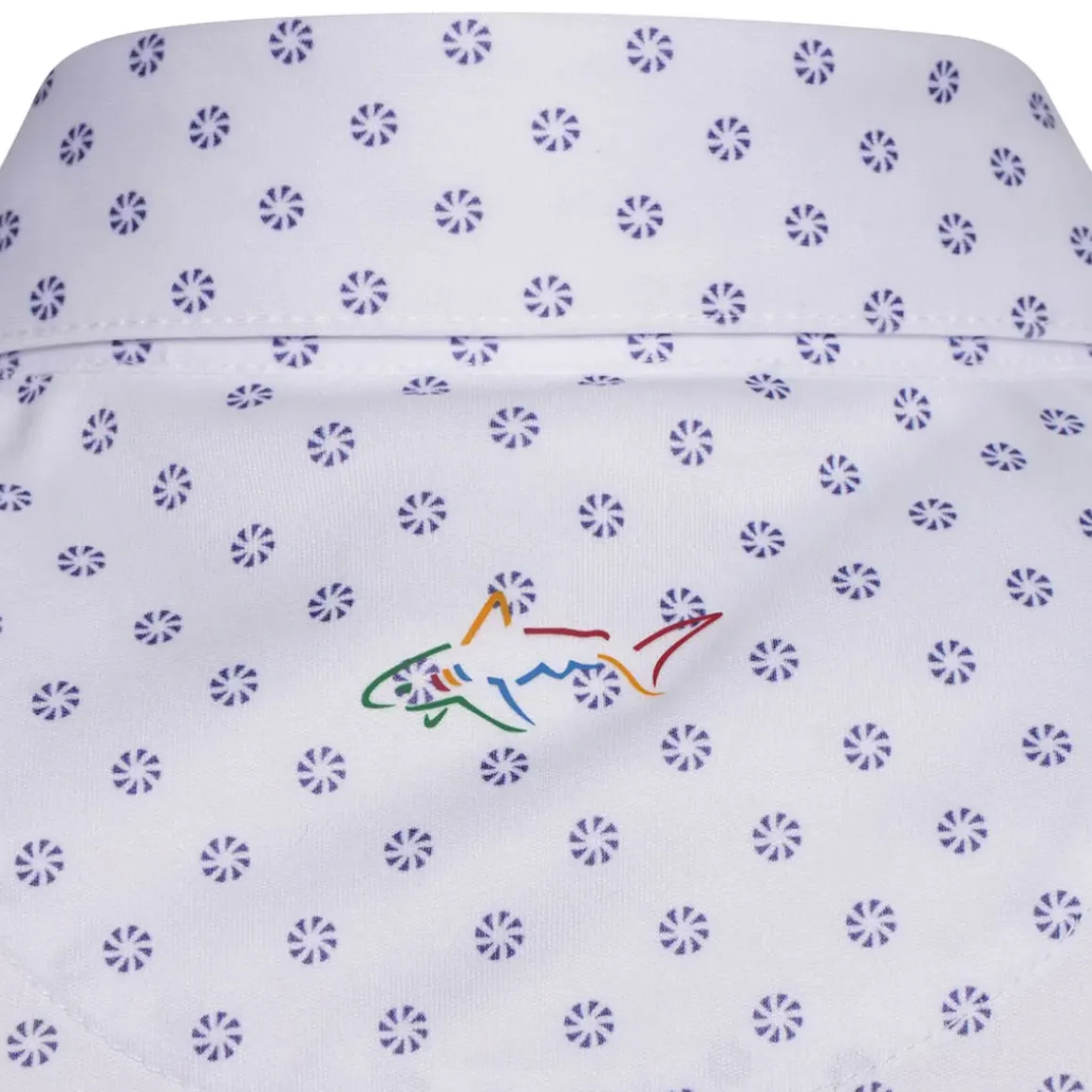 Greg Norman Men's Geo Fan Swirl Golf Polo Shirt