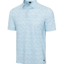Greg Norman Men's Graffiti Fin Stripe ML75 Stretch Golf Polo Shirt