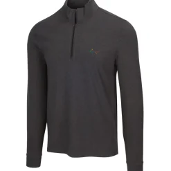 Greg Norman Men's Heathered Half Zip Mock Golf Midlayer