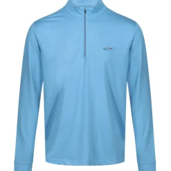 Greg Norman Men's Heathered Half Zip Mock Golf Midlayer