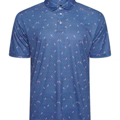 Greg Norman Men's Love Birds Print Golf Polo Shirt