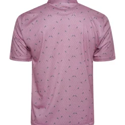 Greg Norman Men's Love Birds Print Golf Polo Shirt