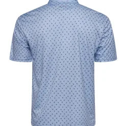 Greg Norman Men's Mini Palm Print Golf Polo Shirt