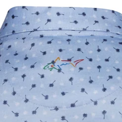 Greg Norman Men's Mini Palm Print Golf Polo Shirt