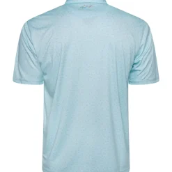 Greg Norman Men's Mini Shark Print Golf Polo Shirt