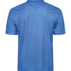 Greg Norman Men's Mini Shark Print Golf Polo Shirt