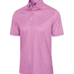 Greg Norman Men's ML75 Recycled Microlux Fine Stripe Golf Polo Shirt