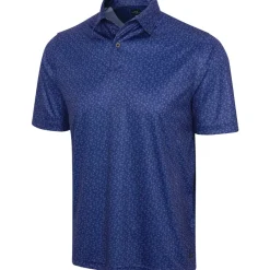 Greg Norman Men's ML75 Shark Fin Print Golf Polo Shirt
