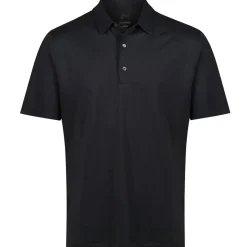 Greg Norman Men's Neck Logo Stretch Golf Polo Shirt