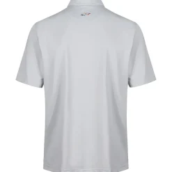 Greg Norman Men's Neck Logo Stretch Golf Polo Shirt