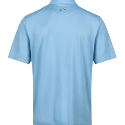 Greg Norman Men's Neck Logo Stretch Golf Polo Shirt